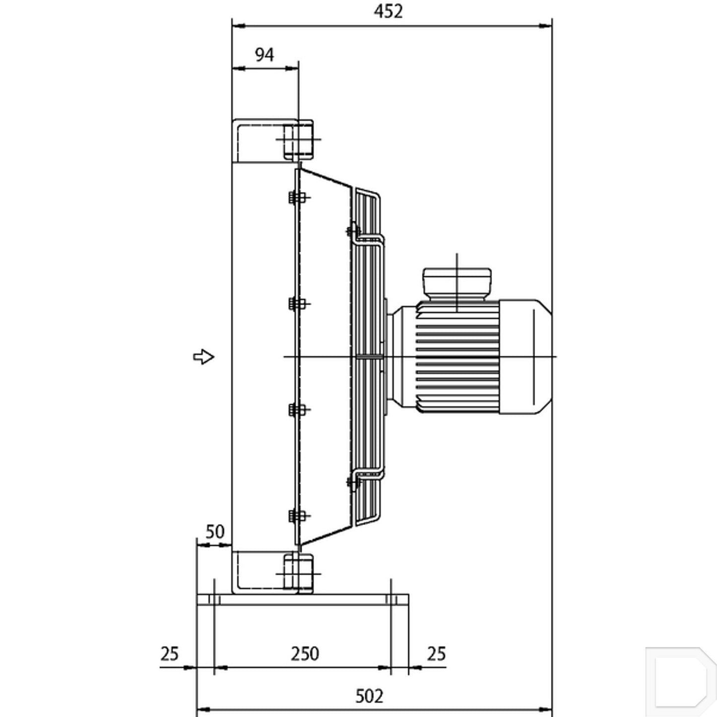Oliekoeler 1.1/4" 160l/min 38-50°C 400V